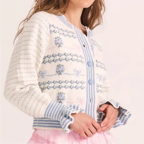 LoveShackFancy Keoni Cardigan - Picture 3 of 13